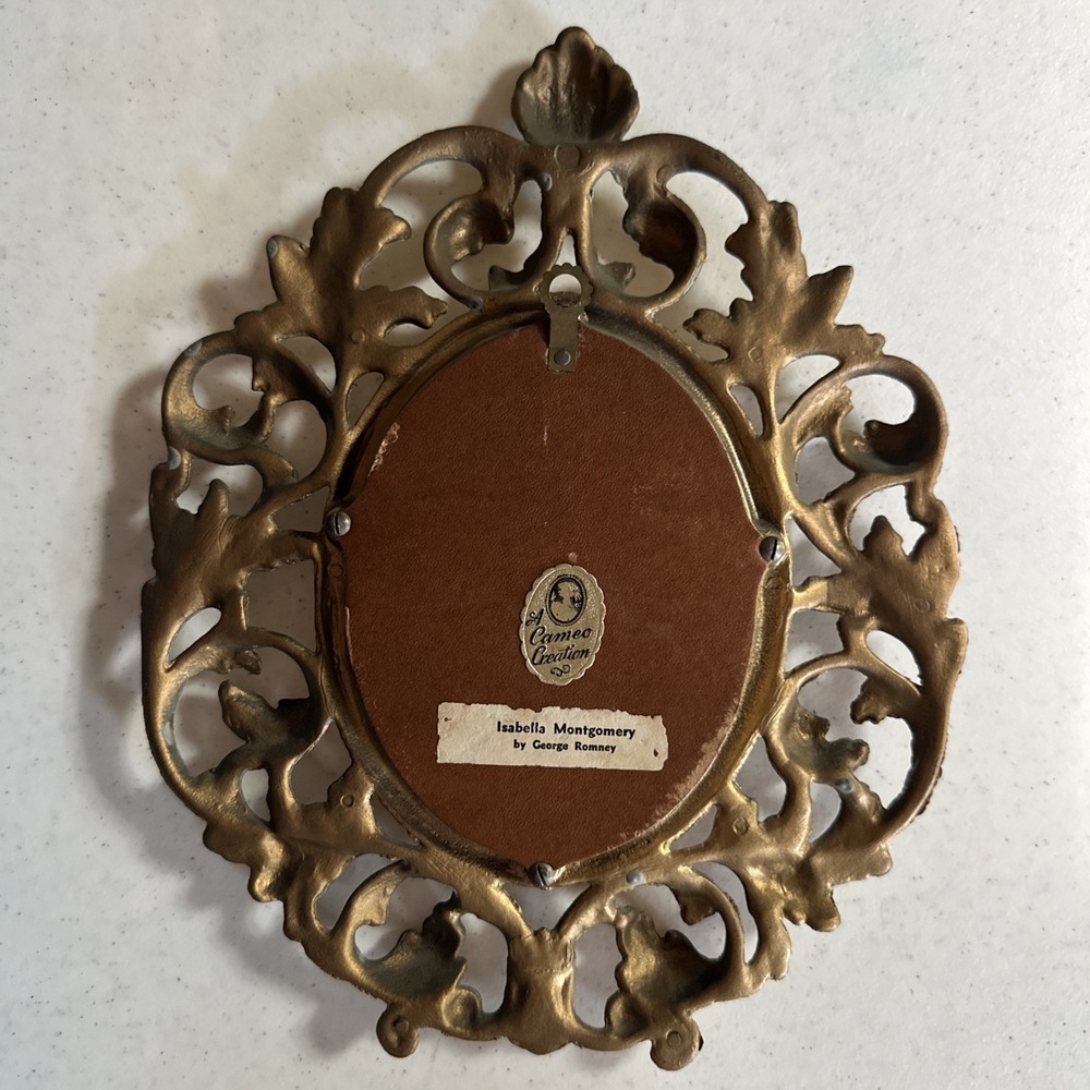 Cameo Creation Isabella Montgomery by George Romney Convex Glass Ornate Frame - Picture 7 of 9